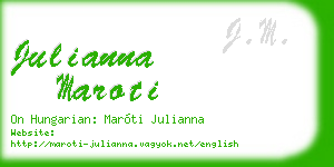 julianna maroti business card