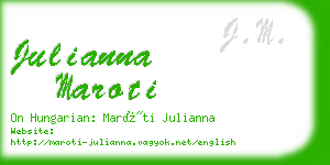 julianna maroti business card